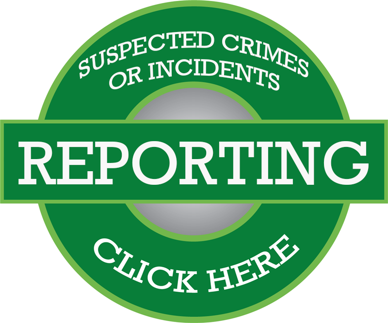 Reporting suspected crimes button 
